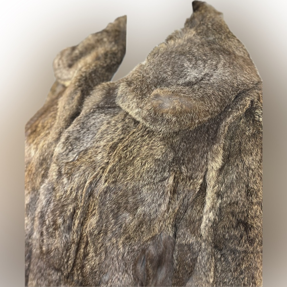 Brown Rabbit Fur Coat - Picture 2 of 10